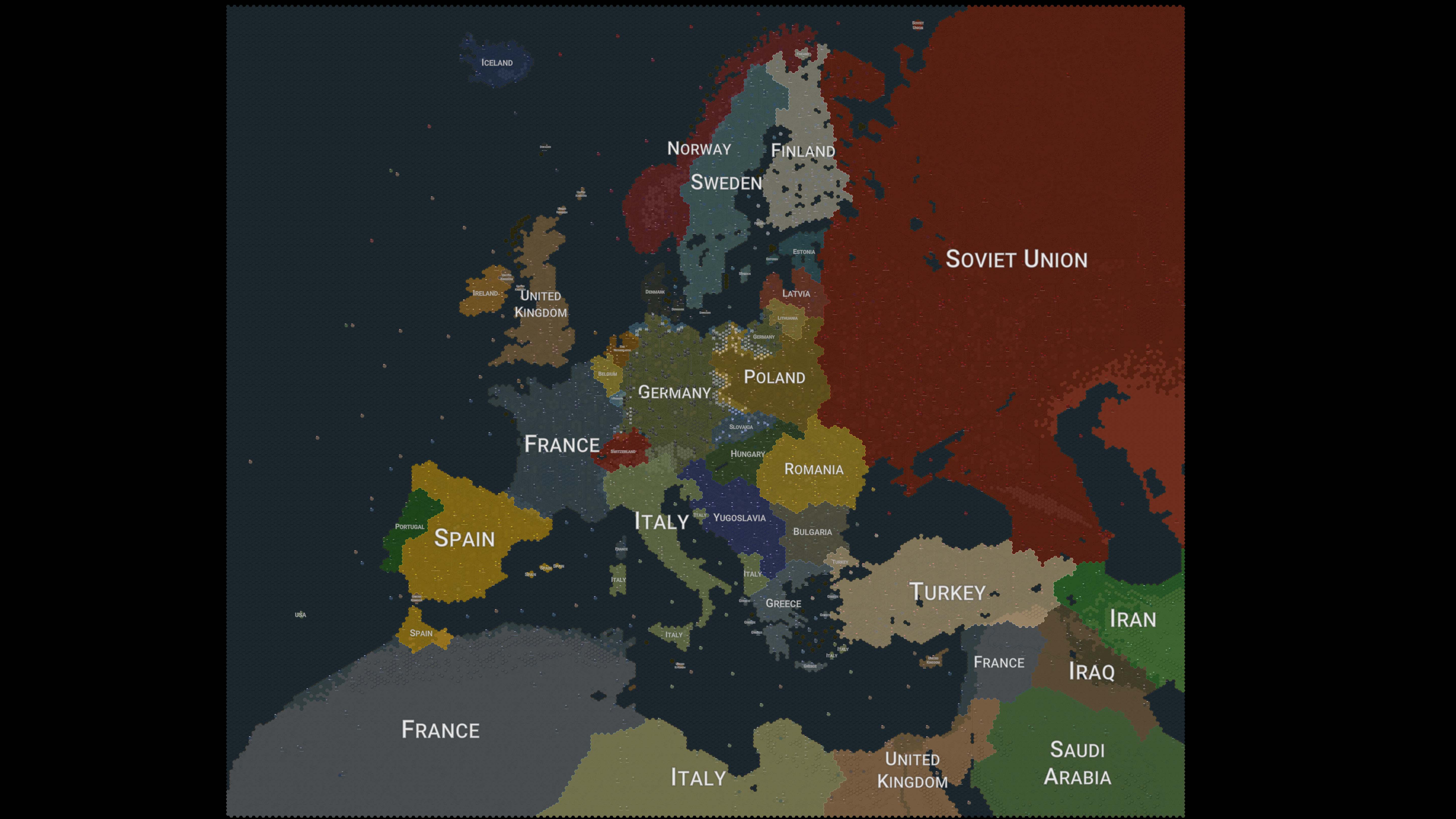 Hex of Steel - Europe 1939 map
